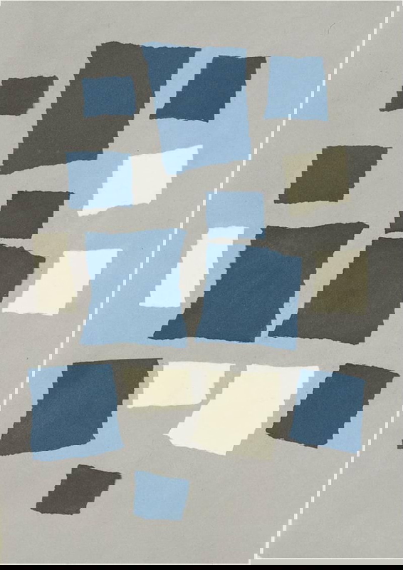 Jean (Hans) Arp, Rectangles Arranged According to the Laws of Chance, 1917, collage.