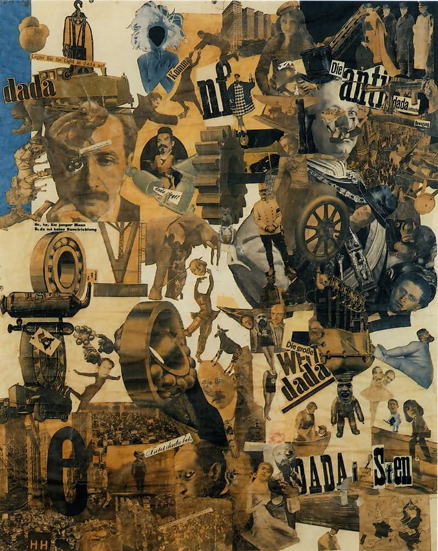 Hannah Höch, Cut with the Dada Kitchen Knife through the Last Weimar Beer-Belly Cultural Epoch in Germany, 1919, collage of pasted papers.