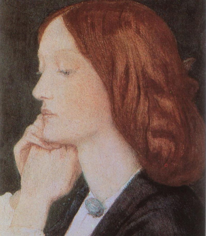A portrait of Elizabeth Siddal, the face that would appear in many of Rossetti’s future paintings. Via Wikiart