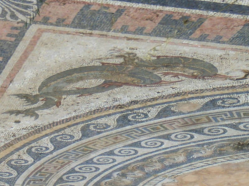 House of the Dolphins, floor mosaic