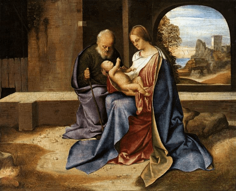The Holy Family, Giorgione, 1500, via Wikiart