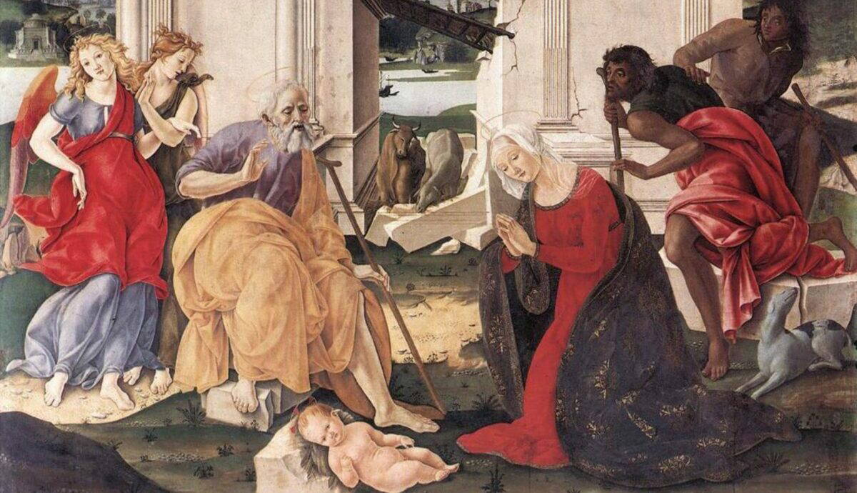 The Nativity painting by Francesco di Giorgio Martini, 1495