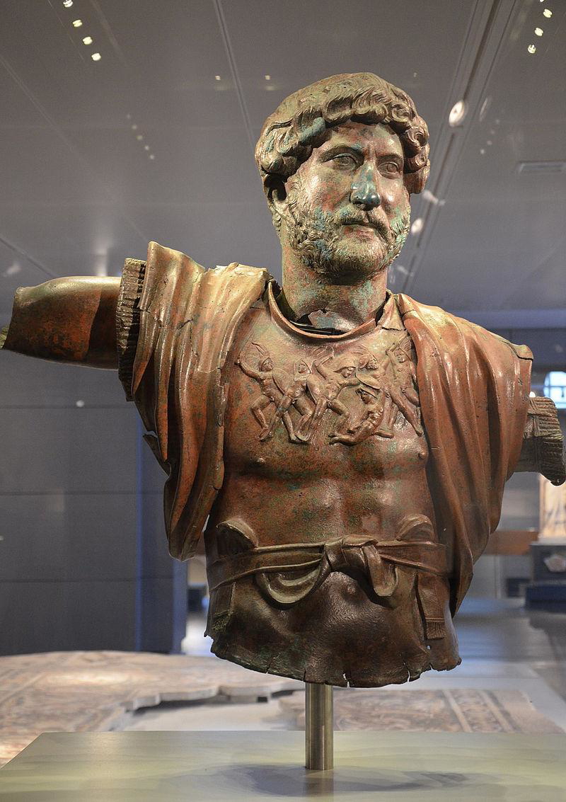 Statue of Hadrian unearthed at Tel Shalem commemorating Roman military victory over Simon bar Kokhba, Israel Museum, Jerusalem