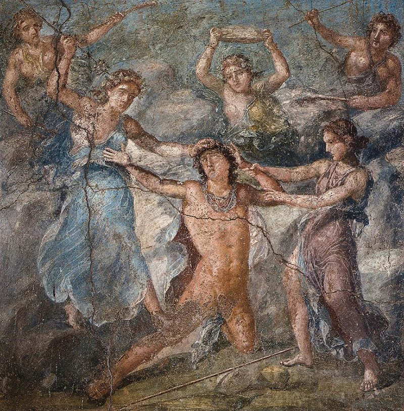 ‘The Death of Pentheus’ from the House of the Vettii, photograph by Alfredo and Pio Foglia
