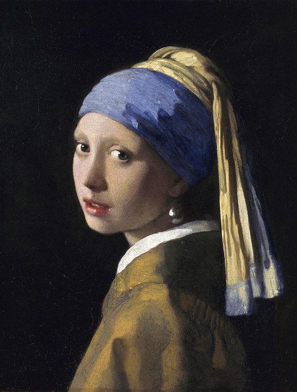 Girl with a Pearl Earring, Vermeer, 1665, via Wikiart