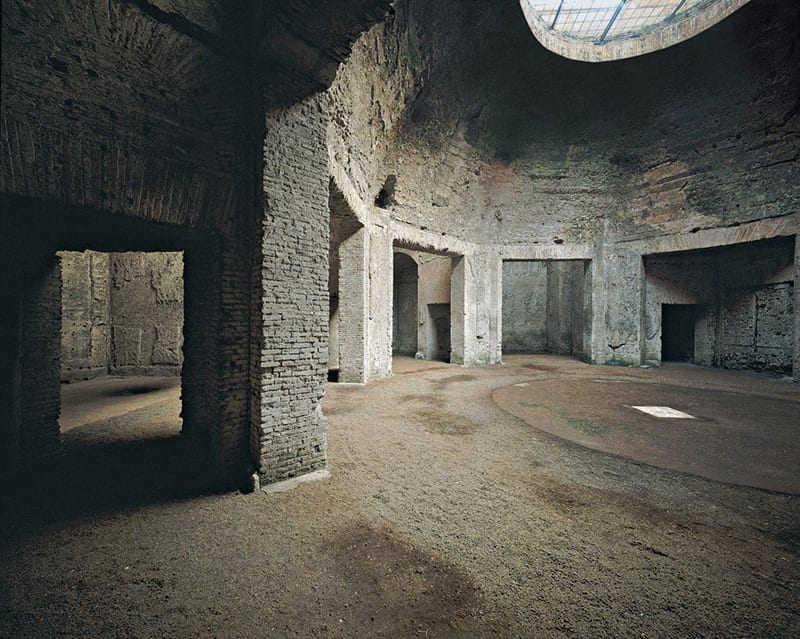 The circular, revolving dining-room of the Domus Aurea, via Parco Colosseo