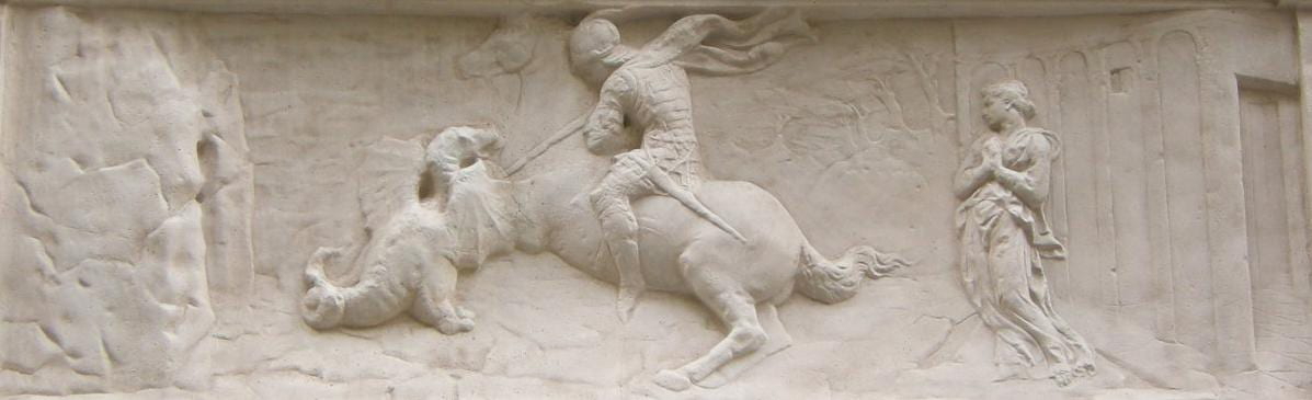 St. George and the Dragon by Donatello, Orsanmichele, Florence, Italy