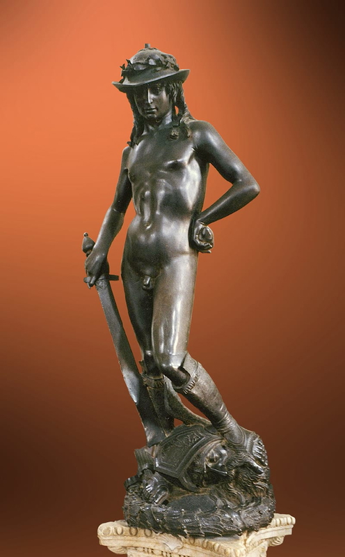 David in bronze by Donatello, Museo Nazionale del Bargello, Florence, Italy