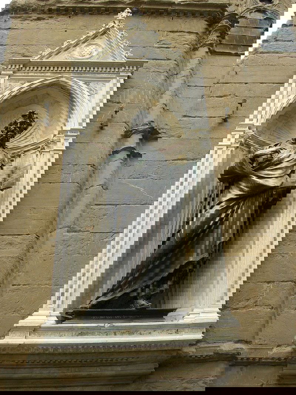 Ghiberti’s larger-than-life status of Saint Michael, via Wikipedia 