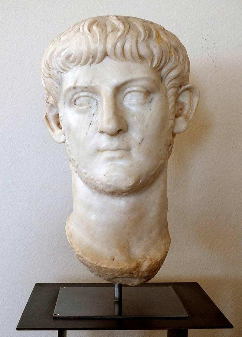 Marble bust of the emperor Nero