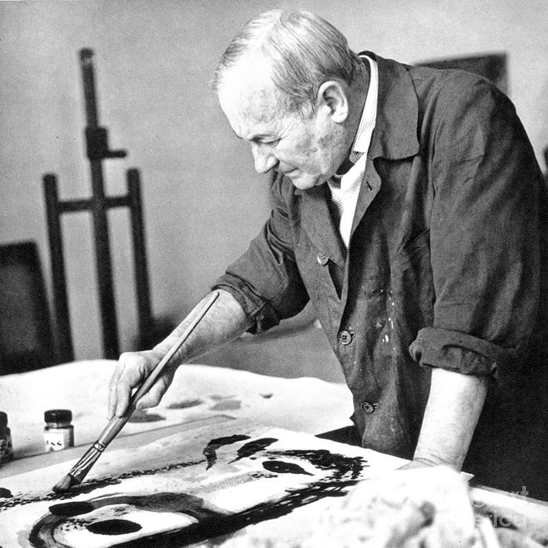 Joan Miro in the studio