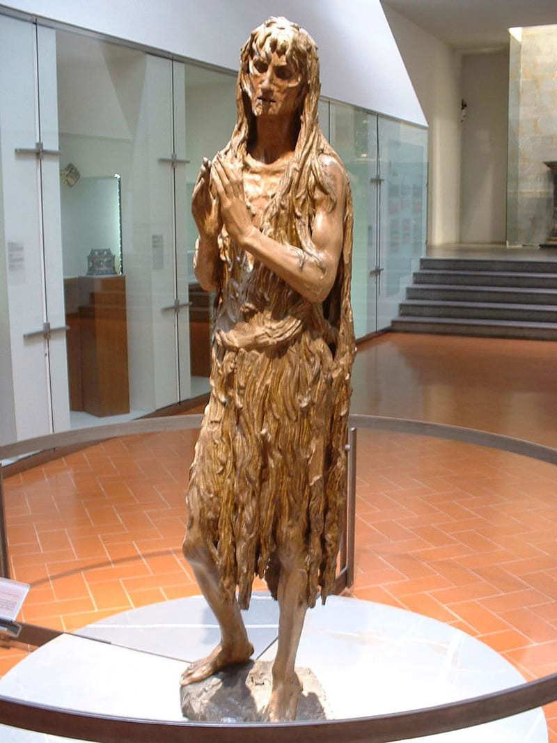 Maria Magdalena by Donatello in wood, Museum Opera del Duomo, Florence, Italy