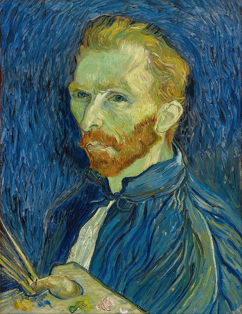 Self-portrait, Van Gogh, August 1889, Saint-Remy