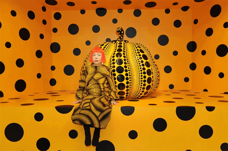  Kusama with Pumpkin, Yayoi Kusama, 2010