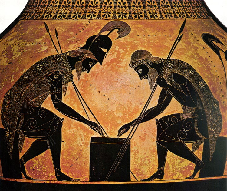Achilles and Ajax Playing a Board Game