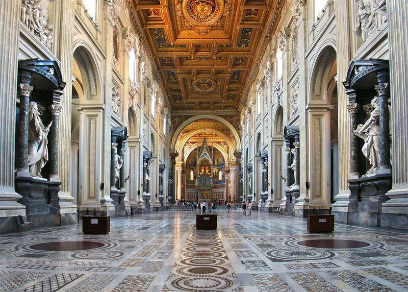 Interior of the Basilica of St John Lateran in Rome