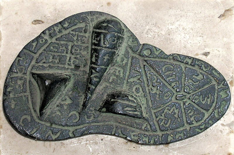 An Etruscan bronze liver template, via The History Blog
