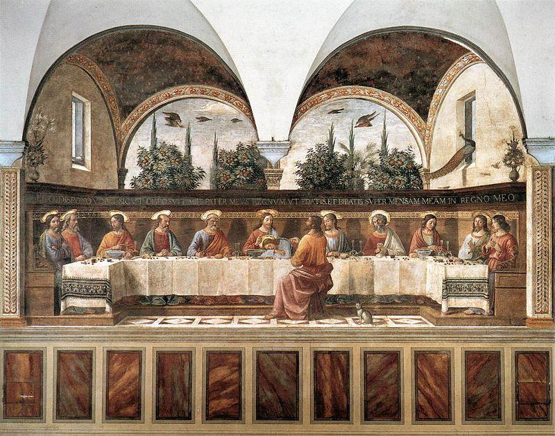 The Last Supper, 1486, via Wikipedia