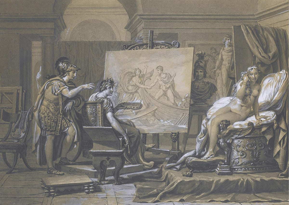 Alexander, Apelles and Campaspe, David, 1812, via Sotheby's