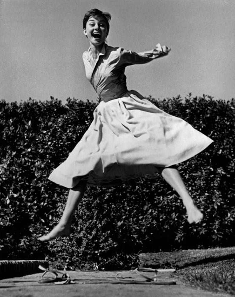 Actress Audrey Hepburn as part of the “Jump” series, 1955