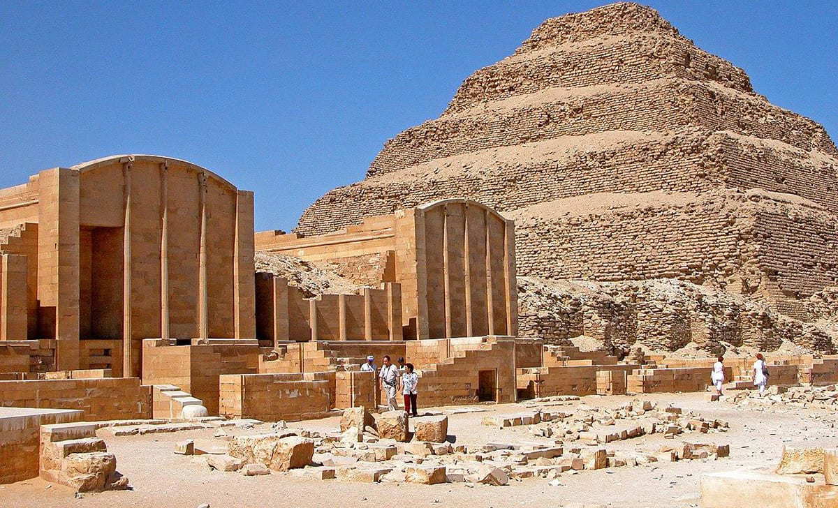 Step Pyramid of Djoser complex, via Wikimedia