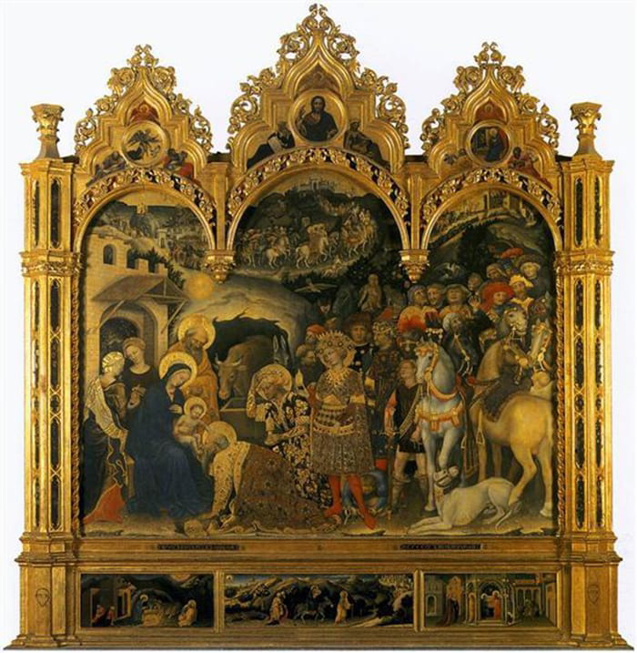 Adoration of the Magi by Italian painter Gentile da Fabriano