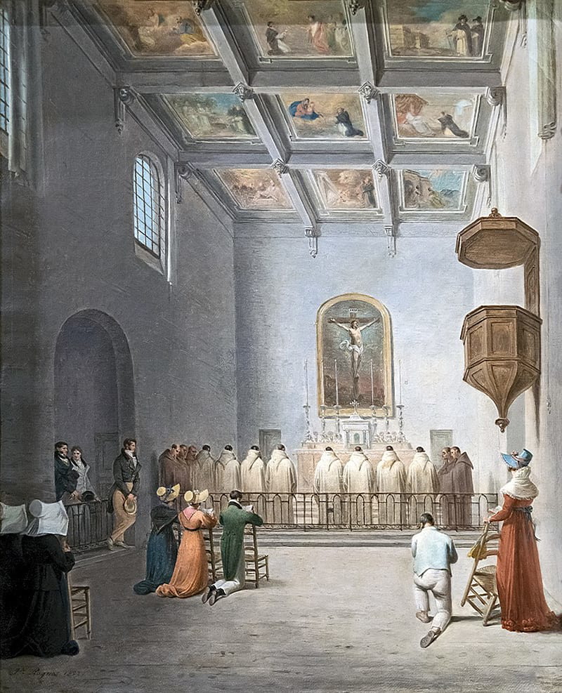 L'intérieur de la chapelle de l'Inquisition, Roques, 1822, via Wikimedia