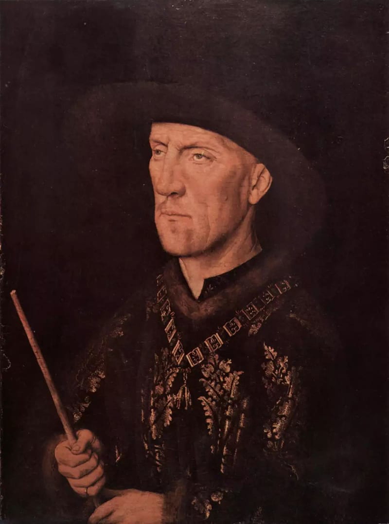 Portrait of Baudouin de Lannoy, van Eyck, 1435, via Wikiart