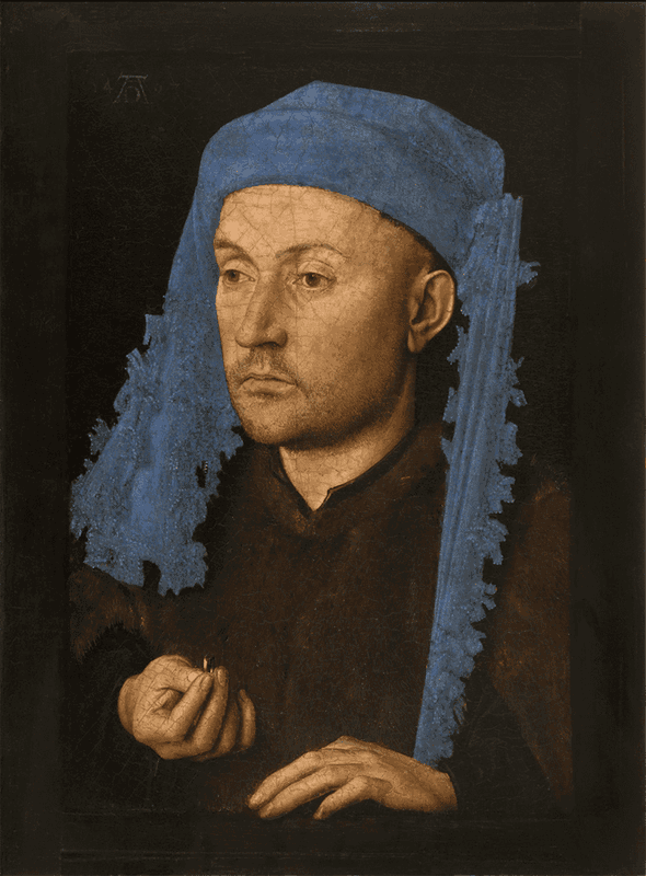 Portrait of a Man with a Blue Chaperon, Jan Van Eyck, c. 1428-1430,