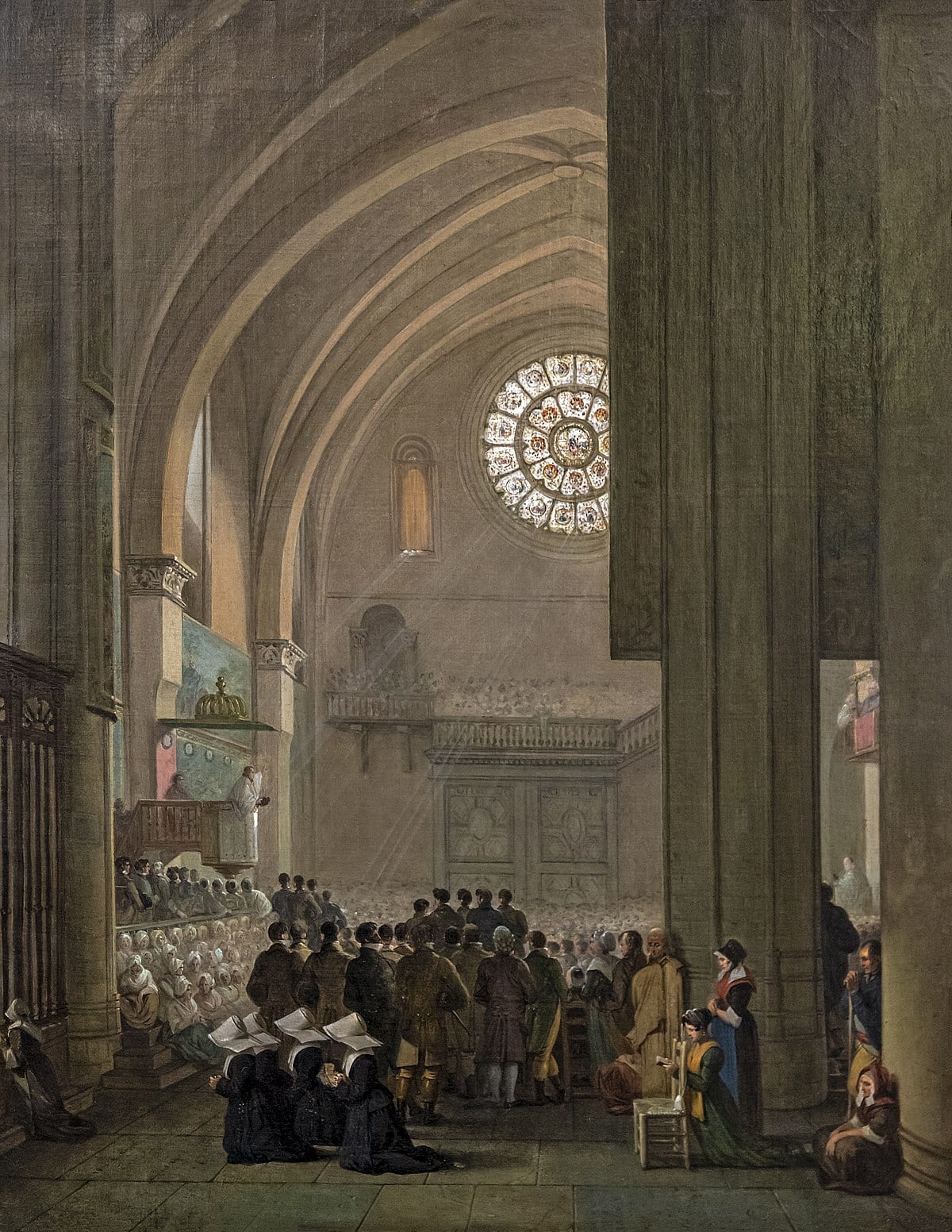 La mission de 1819 dans la Cathédrale Saint-Etienne, Roques, 1819, via Wikimedia 