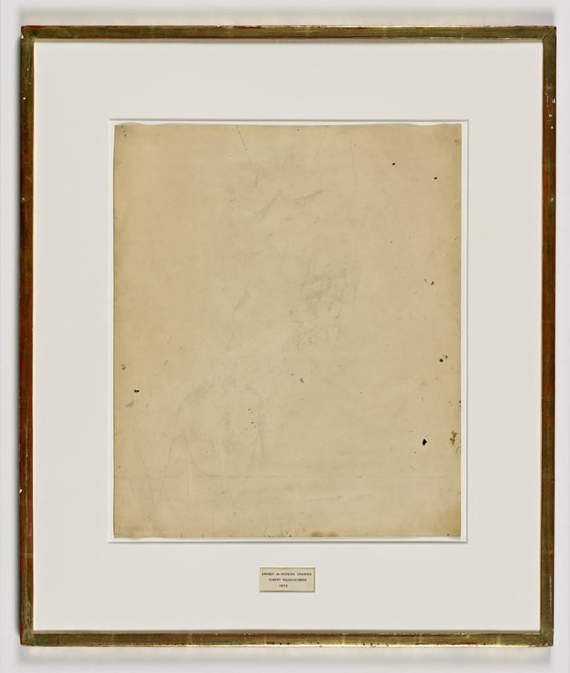 Erased De Kooning, Robert Rauschenberg, 1953, via SFMOMA
