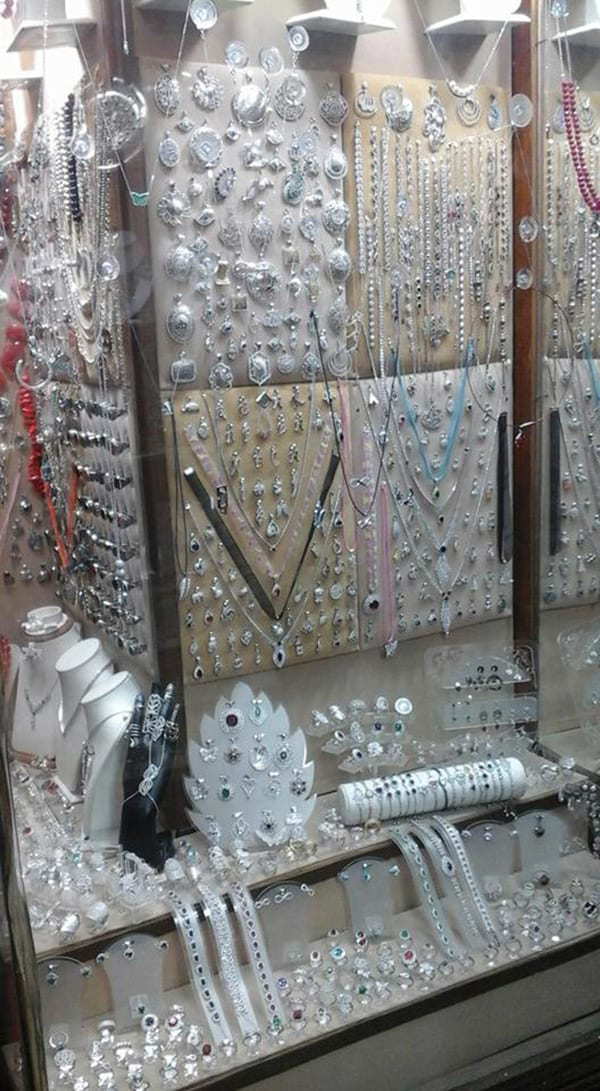 Silver shop in Khan al-Khalili Bazaar, via Khan al-Khalili, Facebook