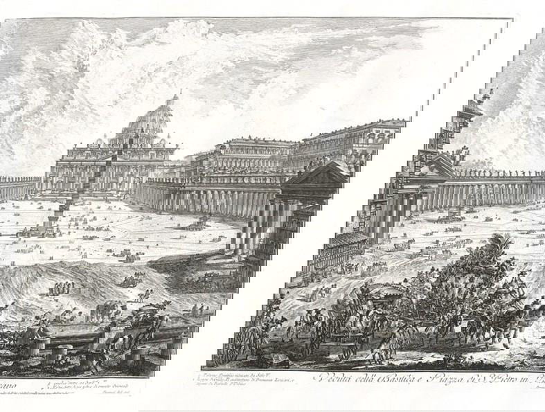 Piranesi, Vedute di Roma Basilica e Piazza di S. Pietro