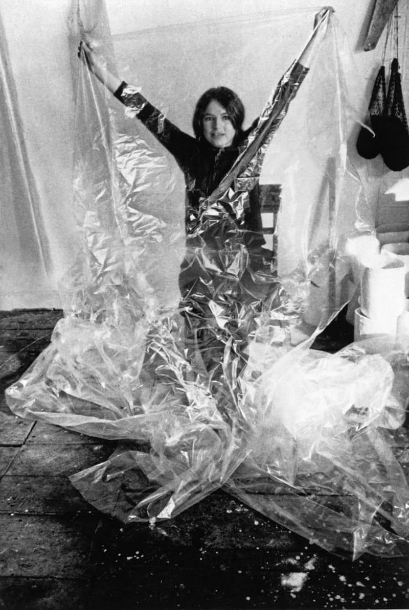 Eva Hesse in her Bowery Studio, 1967. Photo by Herman Landshoff.