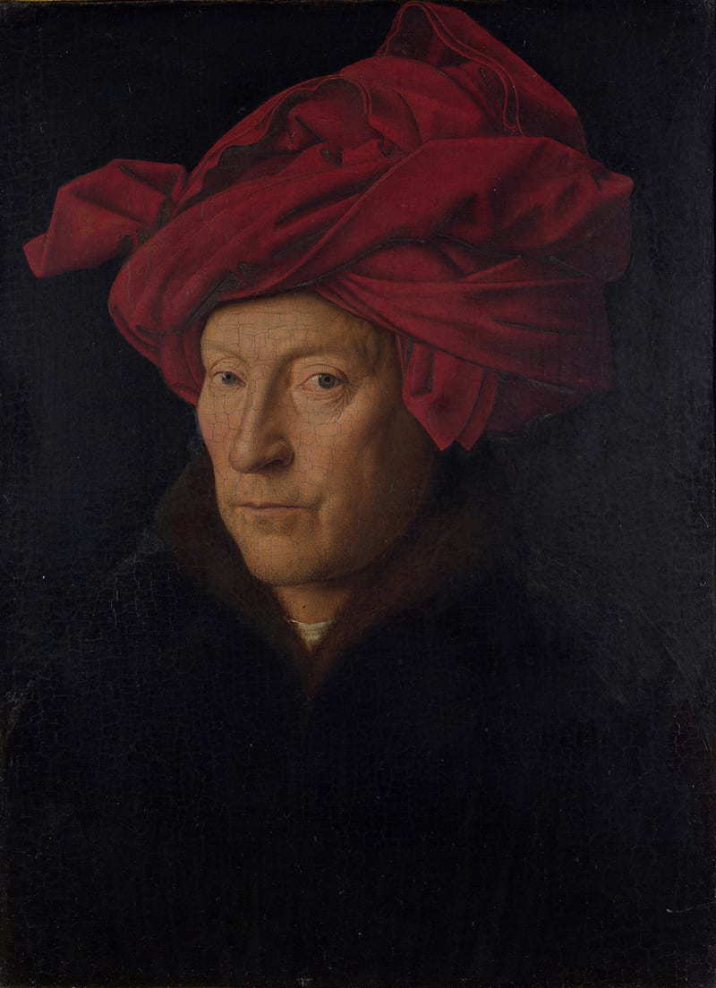 Portrait of a Man in a Turban, van Eyck, 1433, via Wikipedia