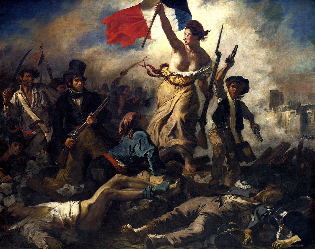 Liberty Leading the People, Eugene Delacroix, 1830, via Wikiart
