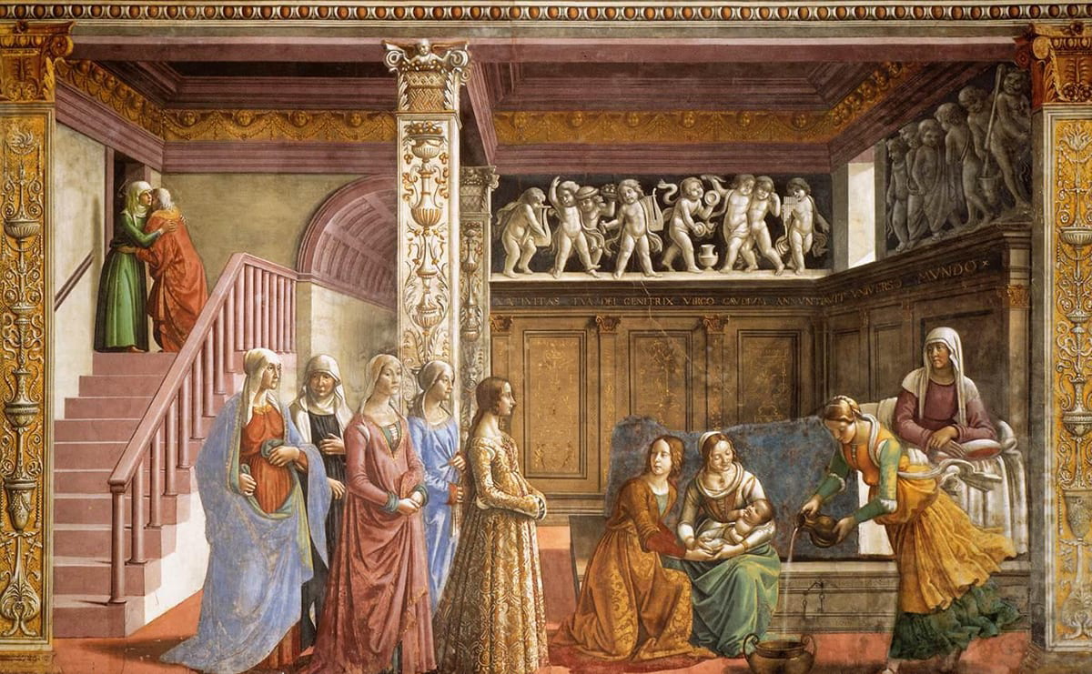 Birth of the Virgin, 1486-1490, via Web Gallery of Art