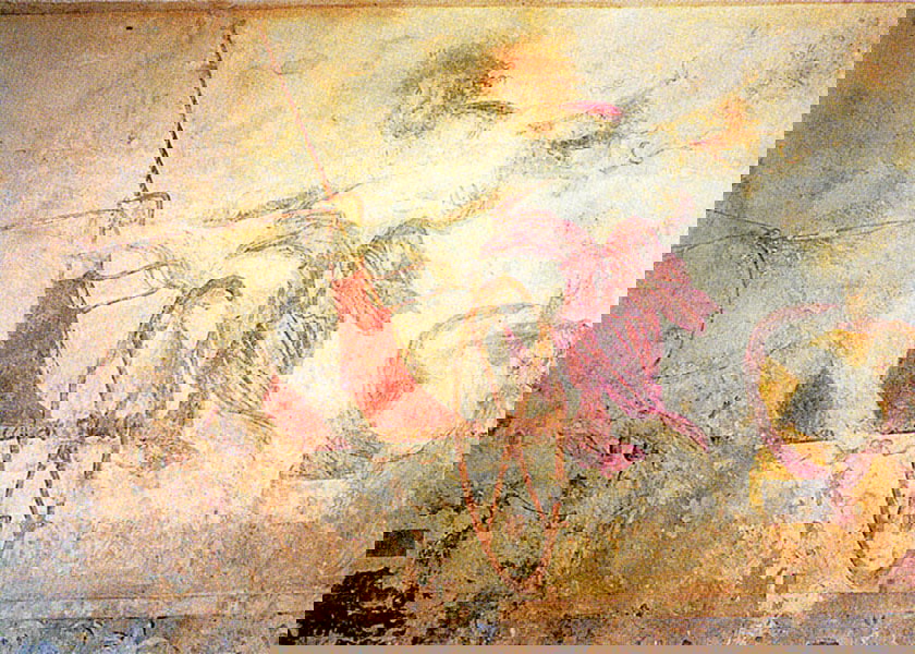 Hades Abducting Persephone wall fresco