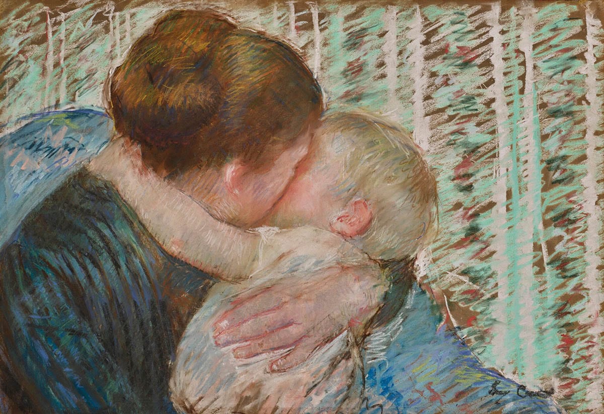 A Goodnight Hug by Mary Cassatt, 1880