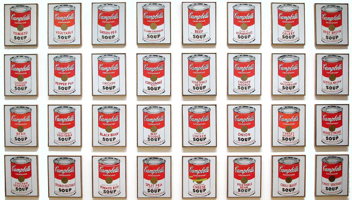 Andy Warhol, Campbell’s Soup Cans, 1962