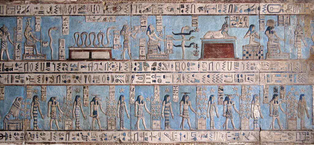 Astronomical ceiling relief from the Temple of Dendera, c. 50 BCE. Source: Wikimedia Commons