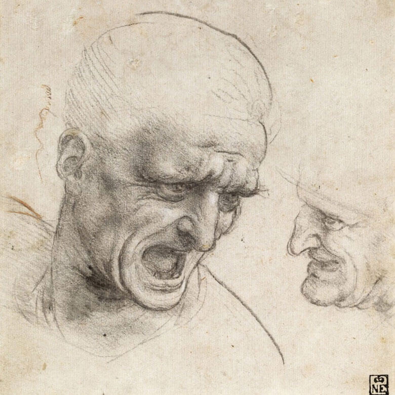 Leonardo da Vinci study for the lost Battle of Anghiari Louvre exhibition