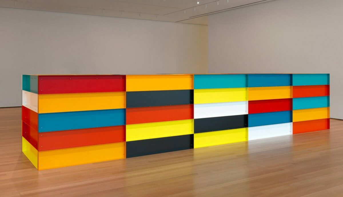 Untitled work in enameled aluminum, by Donald Judd contemporary art