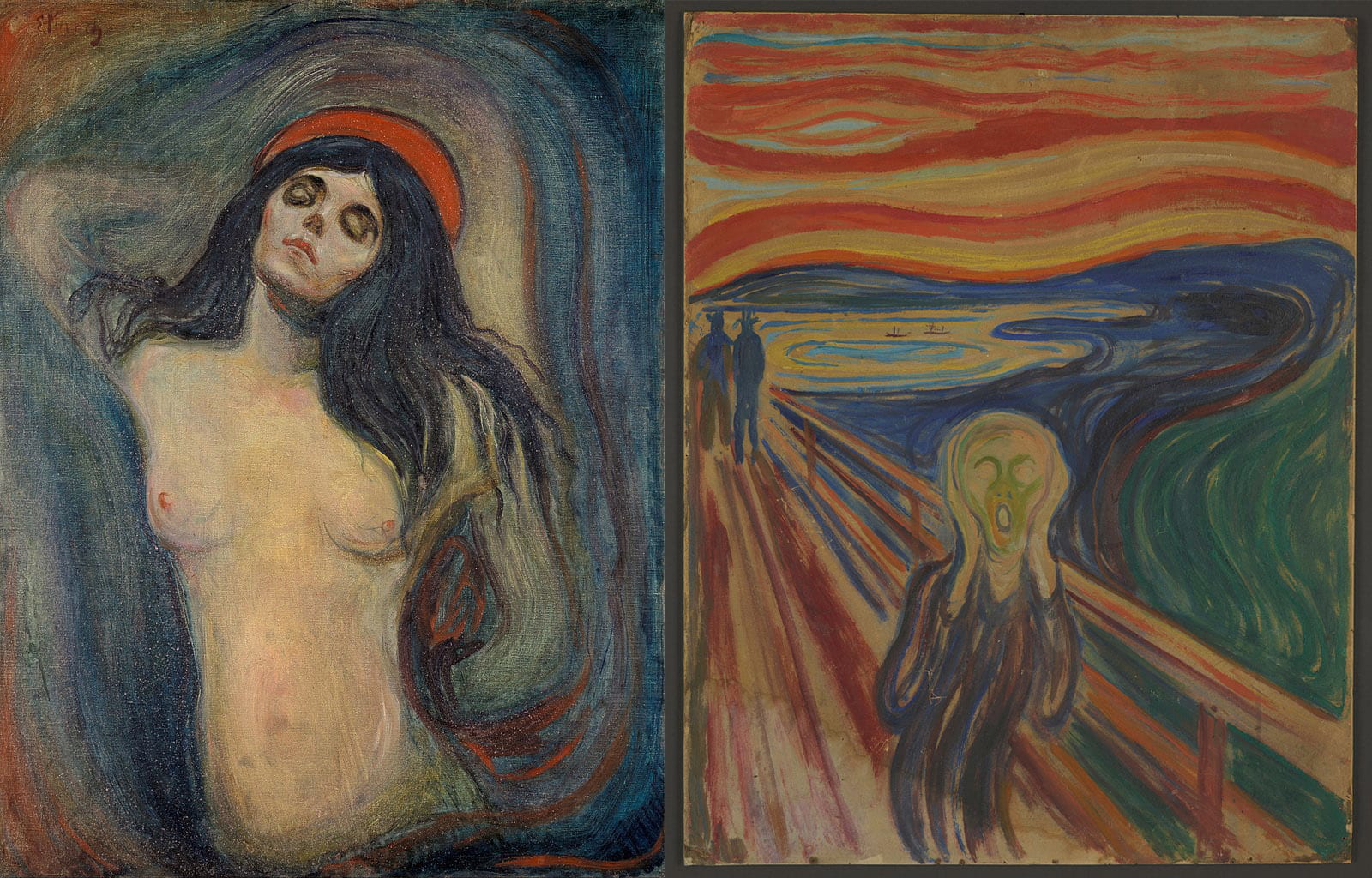 Madonna & The Scream, Edvard Munch (Munch Museum versions)
