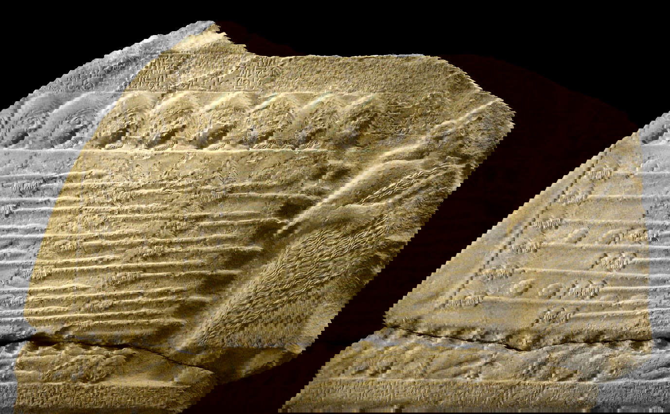 Stone relief depicting the phalanx battle formation