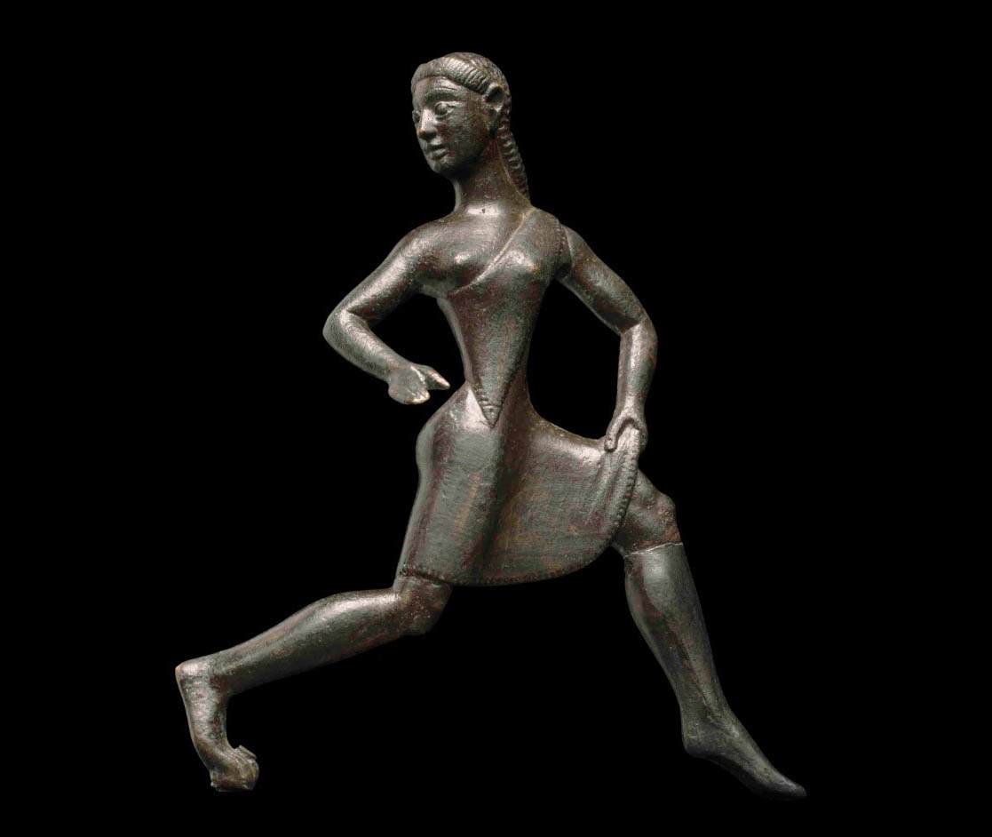Bronze statuette of a Spartan woman dancing