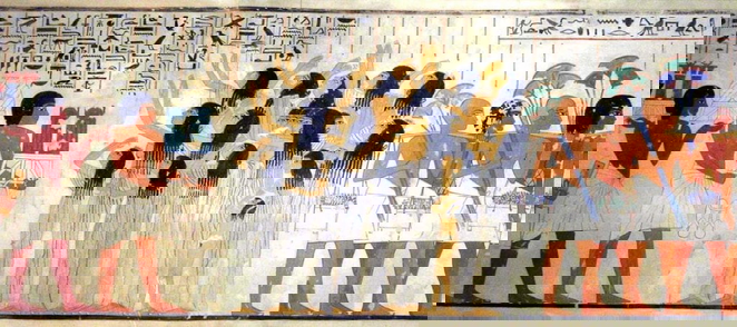 Traditional funerary scene