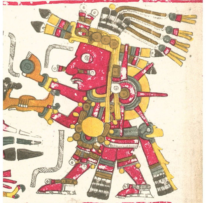 Close up Tonatiuh, Borgia Codex, via wikipedia