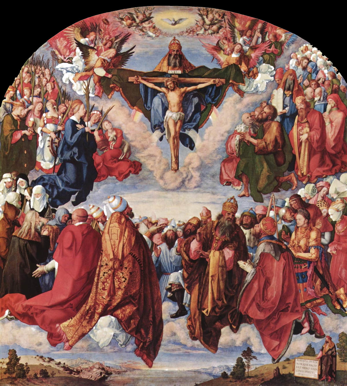Adoration of the Trinity (Landauer Altar), Albrecht Dürer, 1511, via Kunsthistorisches Museum