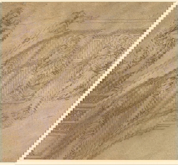 drawing of the fonte gaia
